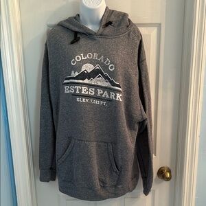 Unisex Heather Gray Pullover Hoodie with Graphic Design